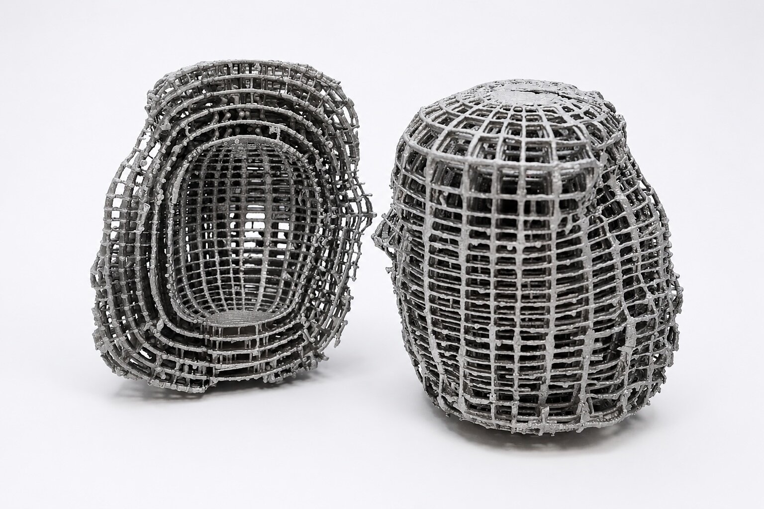 3D-printed aluminum lattice guides heat around protected inner core -- images: courtesy of UIUC and DTU