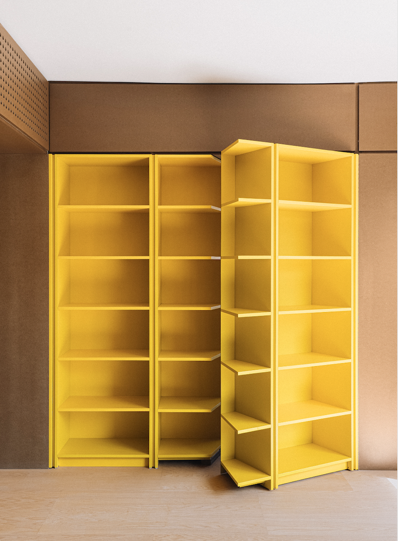 BURR renovates madrid apartment with yellow storage walls and pink spiral staircase - 5