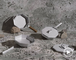ADDI rethinks sauté pan’s geometry through octagonal raw aluminum form designed to last