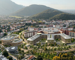 kilometer-long garden ring wraps carlo ratti and park associati's 'hospital of the future'