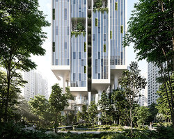 carlo ratti lifts seoul tower on 'high heels' to make room for water, trees and public life