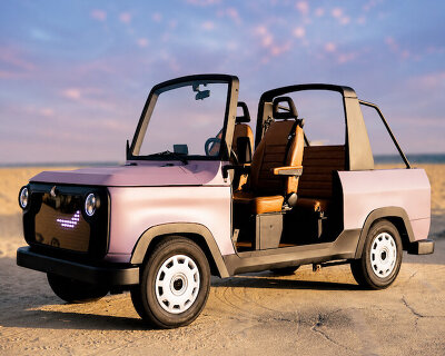 chip motors’ tiny electric LUV can drive itself home — with a little human help