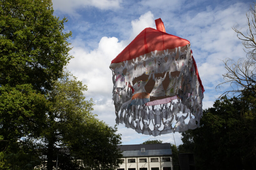 this floating house made from collective wishes forms a temporary architecture of dreams - 4