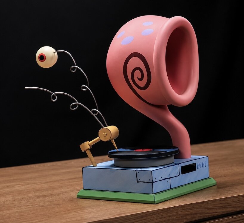 spongebob’s gary the snail turns into 3D printed speaker using discarded alarm clock parts - 5
