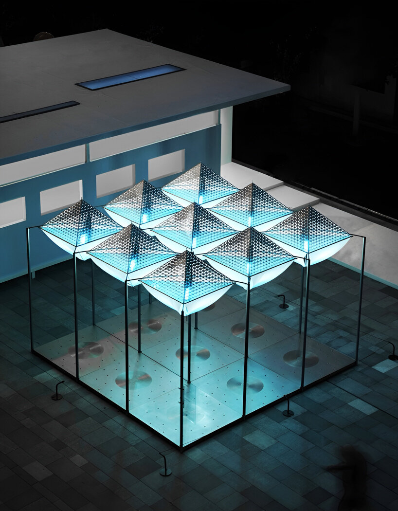 suspended glacier forms translate climate change into an interactive installation in shanghai - 7