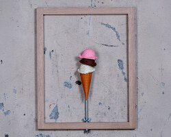 plastic ice cream traces the contrasting timelines of fleeting pleasure and material decay