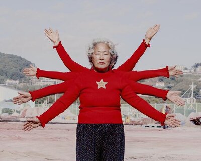 surreal mother and son photo series tells the lives of korean women through humor and play