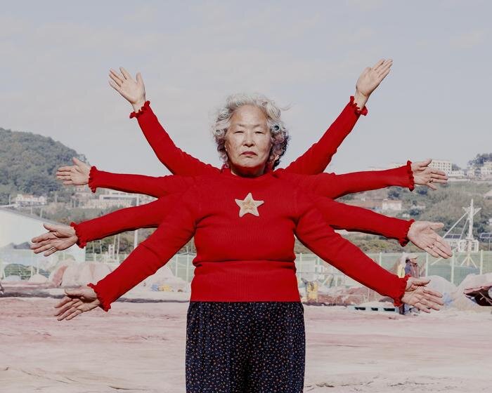 surreal mother and son photo series tells the lives of korean women through humor and play