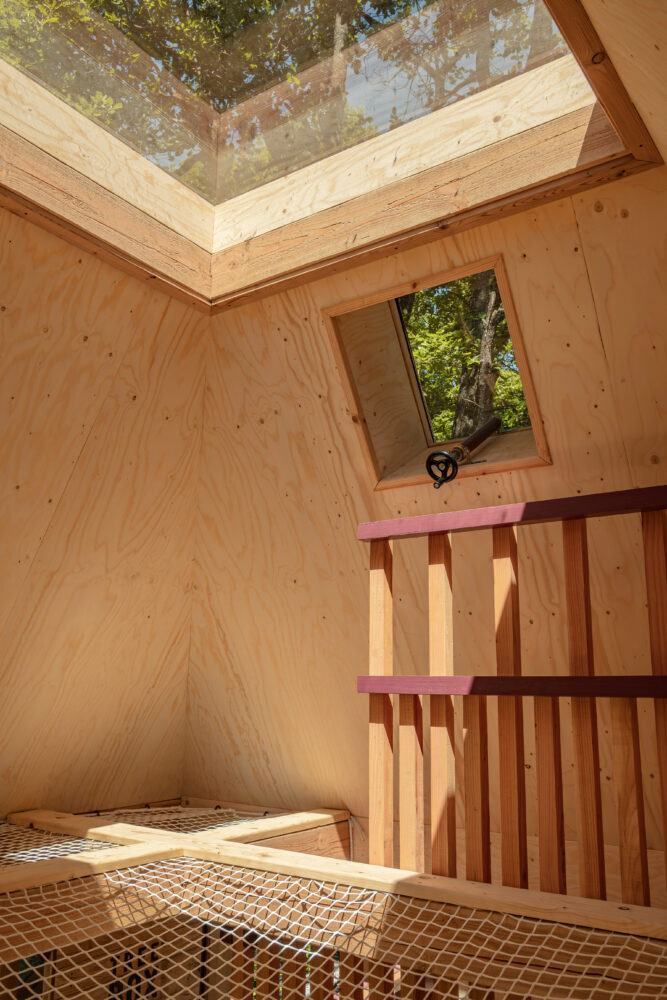 officina82 reimagines traditional italian hay barn as timber treetop retreat in ligurian alps - 8
