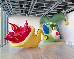 with a 'blowhard (trump-eter)' clown, pat oleszko wins whitney biennial's bucksbaum award