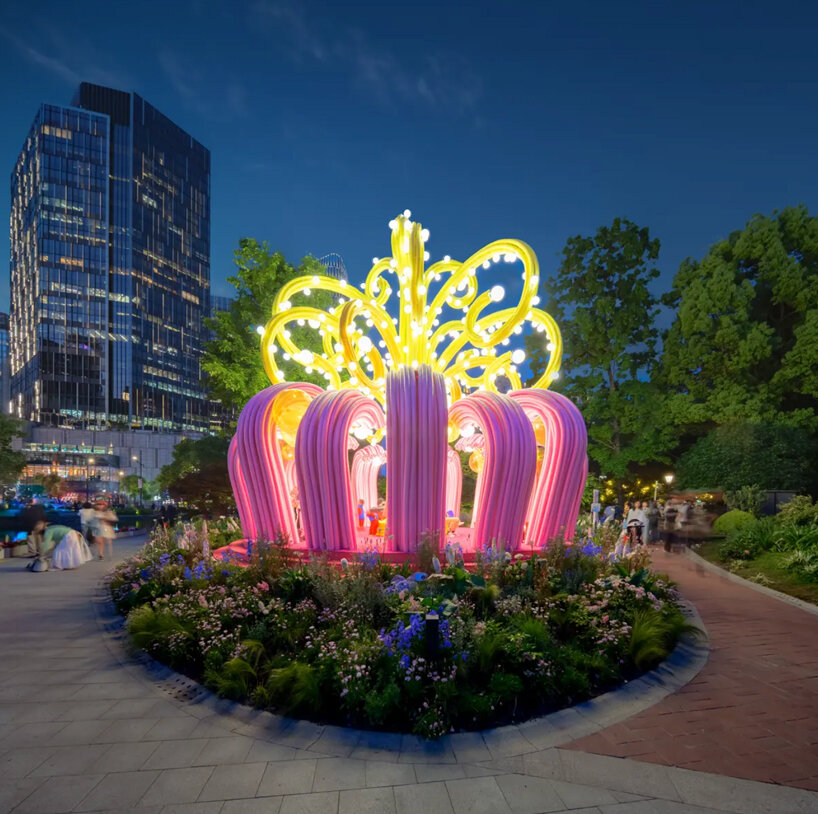 step inside pollinator machine, a giant tulip magnolia installation in shanghai - 3