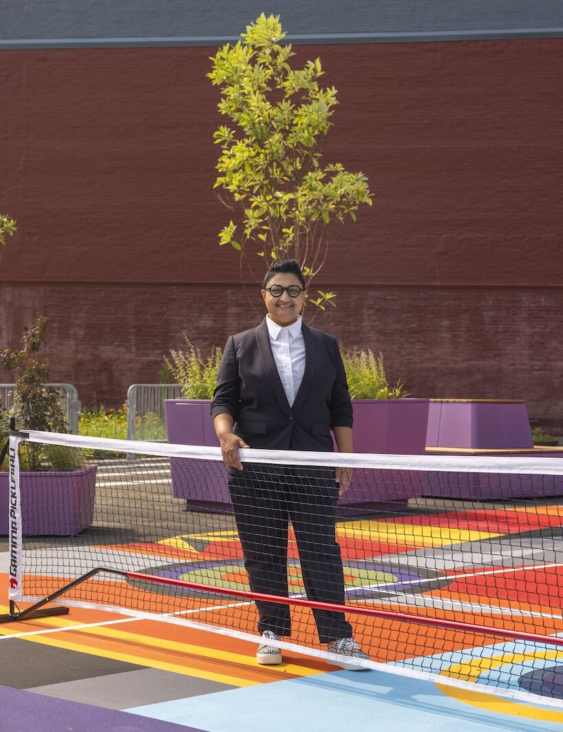 sharmistha ray turns pittsburgh pickleball courts into playable geometric artwork - 9