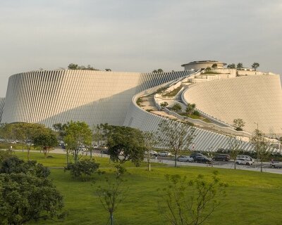 shenzhen natural history museum by 3XN, B+H, and zhubo opens to the public