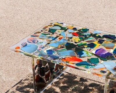 father-daughter duo transforms surfboard waste into furniture and everyday objects
