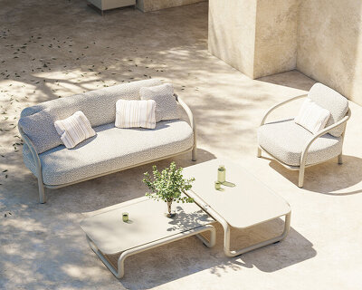 vondom’s gum collection softens the rigidity of aluminum into fluid lines