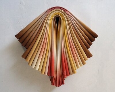 where folded canvas carries the memory of the hand: susan maddux