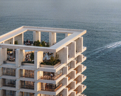 OODA designs DUAS towers as a pair of marble figures gazing over albania's coast