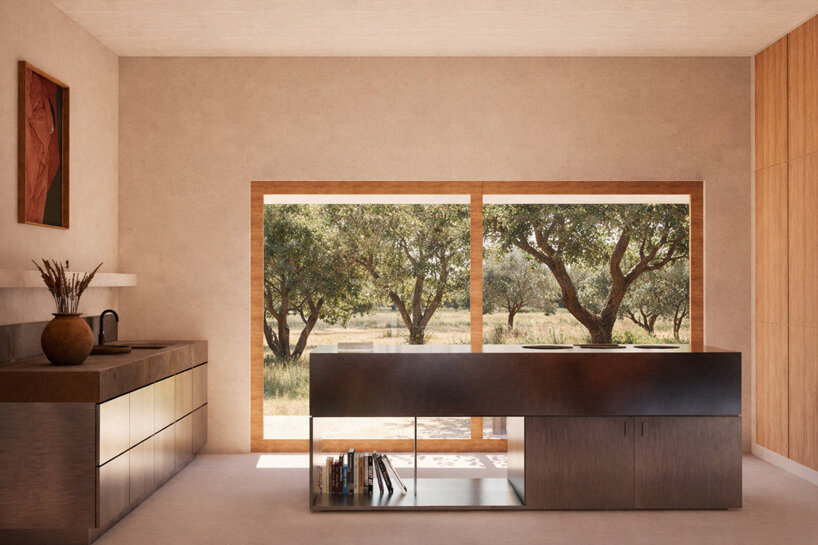 domestic archipelago of nine houses unfolds across portugal’s cork-oak landscape - 11