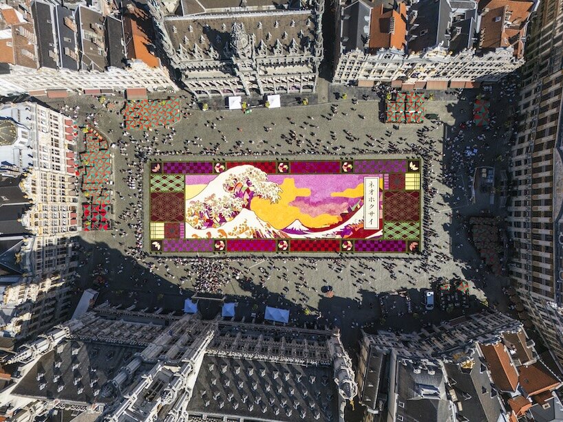 brussels rolls out hokusai&rsquo;s great wave in 750,000 dahlias for flower carpet 2026 - 1