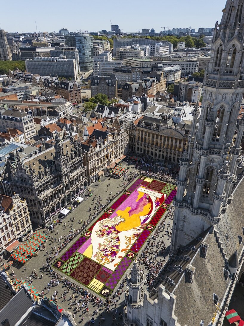 brussels rolls out hokusai&rsquo;s great wave in 750,000 dahlias for flower carpet 2026 - 3