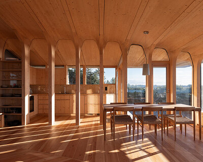 helen & hard revives viking boatbuilding with whole-tree cabin on norway’s atlantic coast