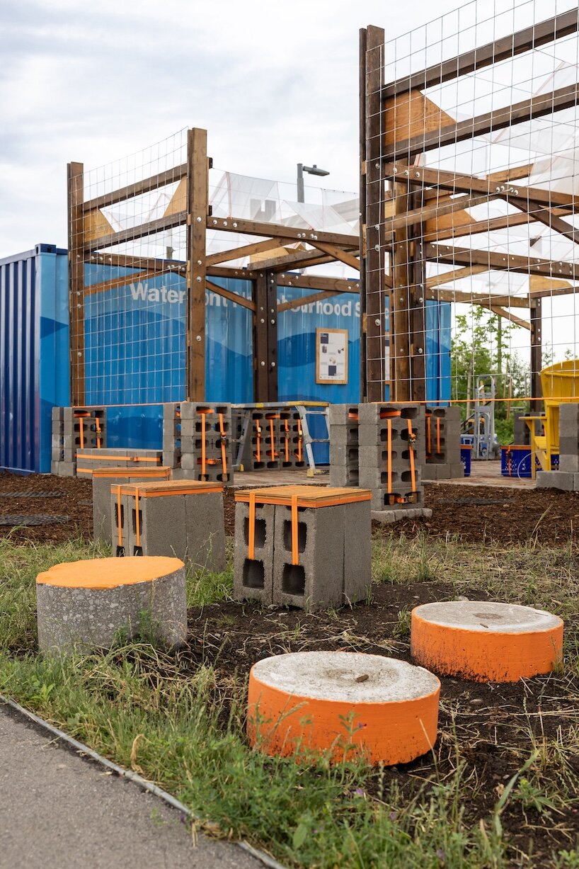 gxn and ha/f stack toronto’s construction leftovers into pop-up public space - 3