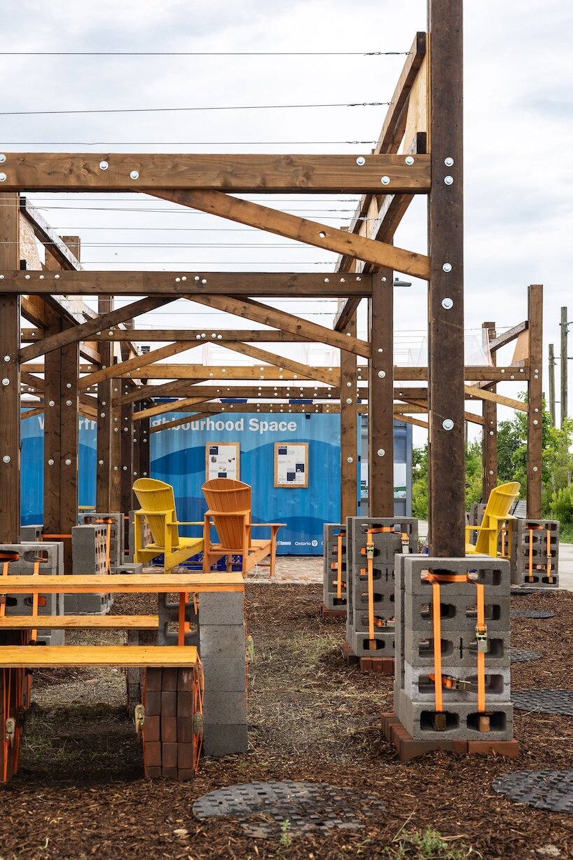 gxn and ha/f stack toronto’s construction leftovers into pop-up public space - 8