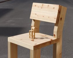 martin labbé builds pine chair without a single screw in stockholm