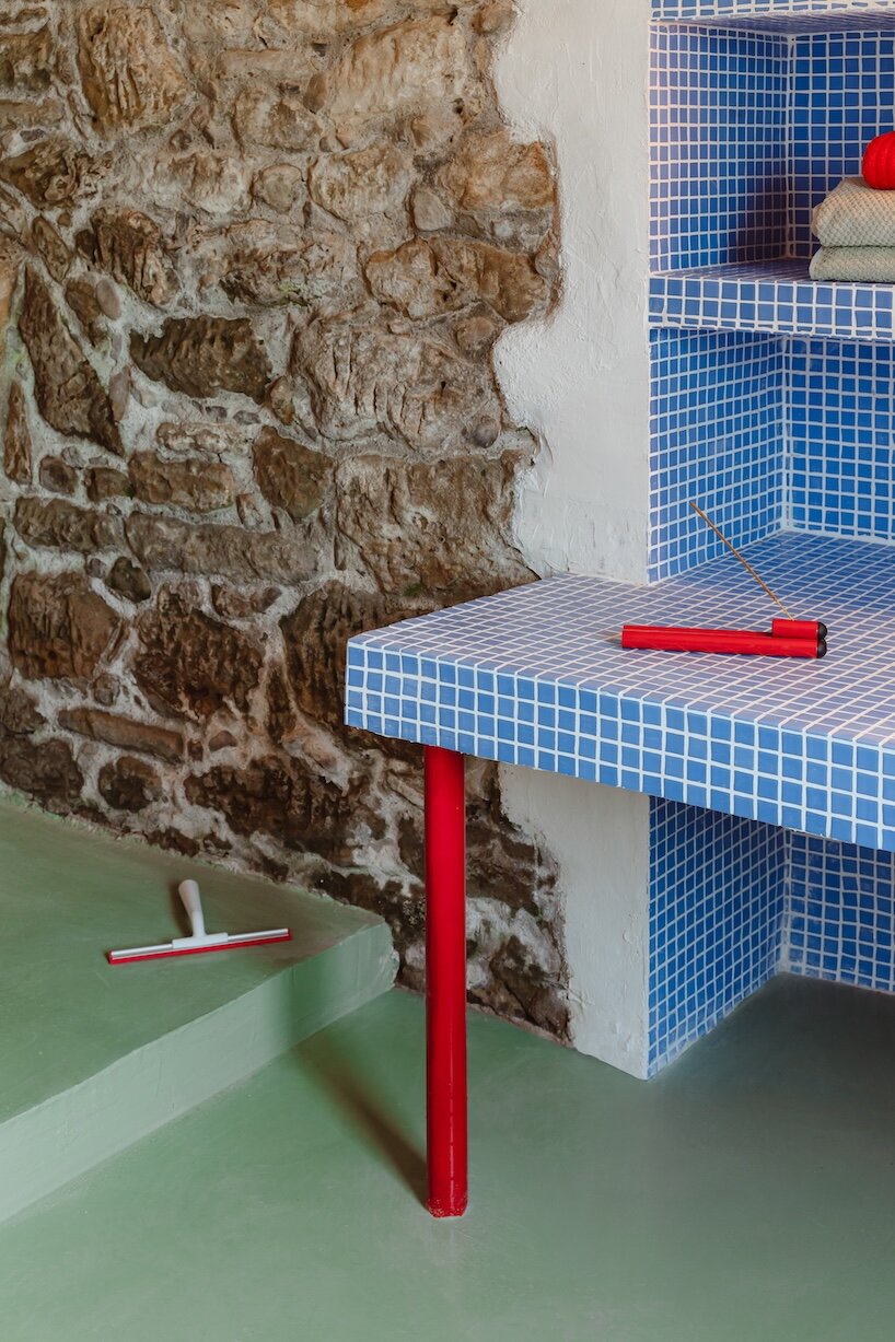 spolia brings glass-block glow and sharp color to a rural house in spain - 11