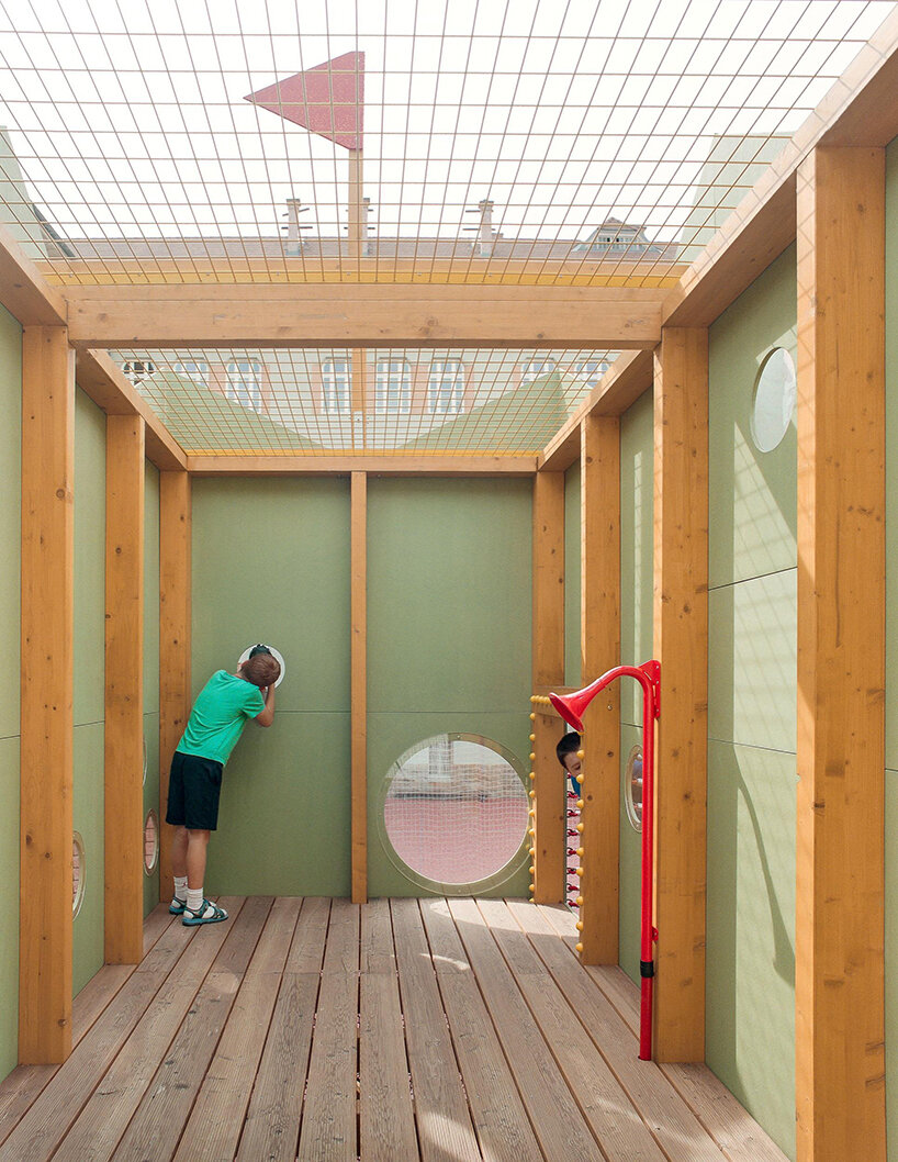 studio KRAFT reclaims limited schoolyard space with vertical play garden in budapest - 7