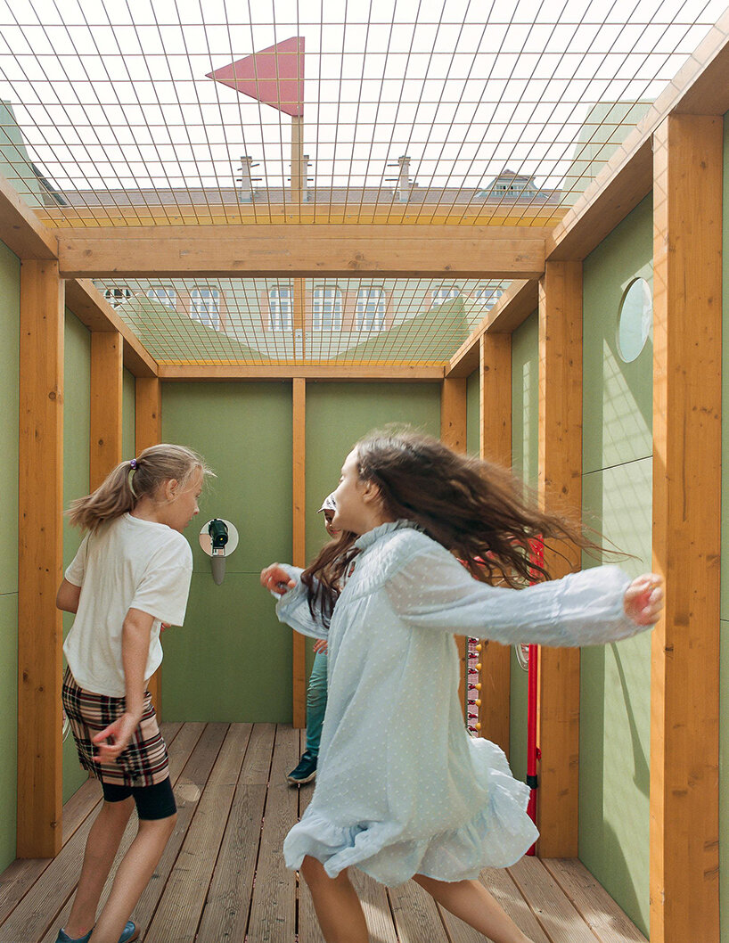 studio KRAFT reclaims limited schoolyard space with vertical play garden in budapest - 8