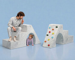 studio lievito turns waste marble into modular, urban micro-architectural furniture