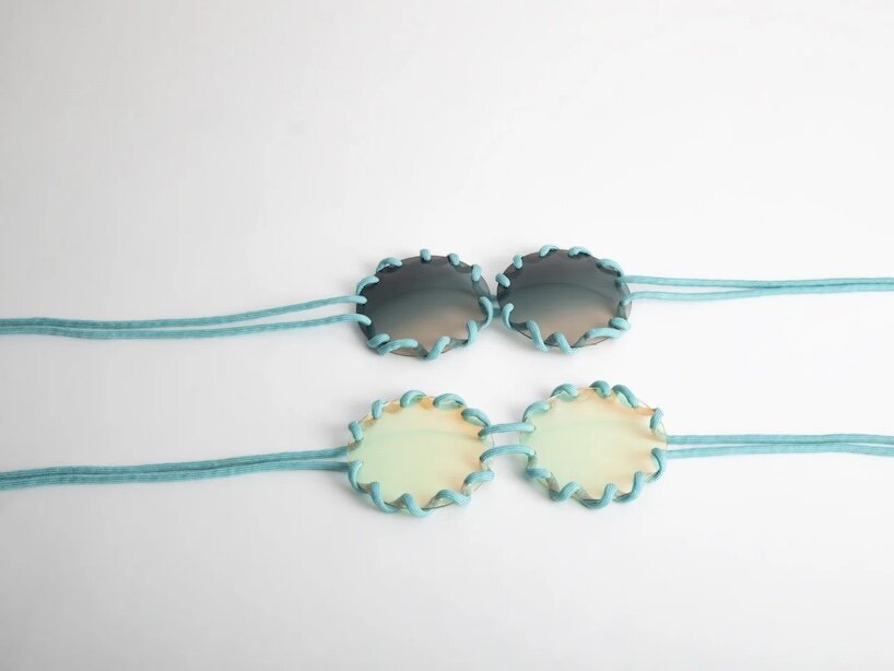 water glasses turn colorful frameless eyewear into wearable sculpture - 7