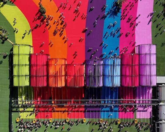BIG builds a temporary city for shakira in madrid with reusable structures