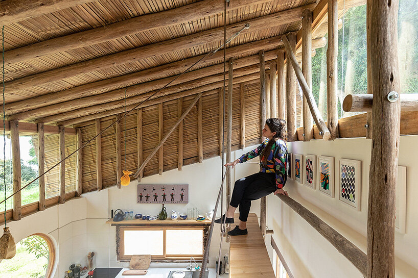 la cabina de la curiosidad suspends timber 'nests' beneath eucalyptus roof in ecuador - 4