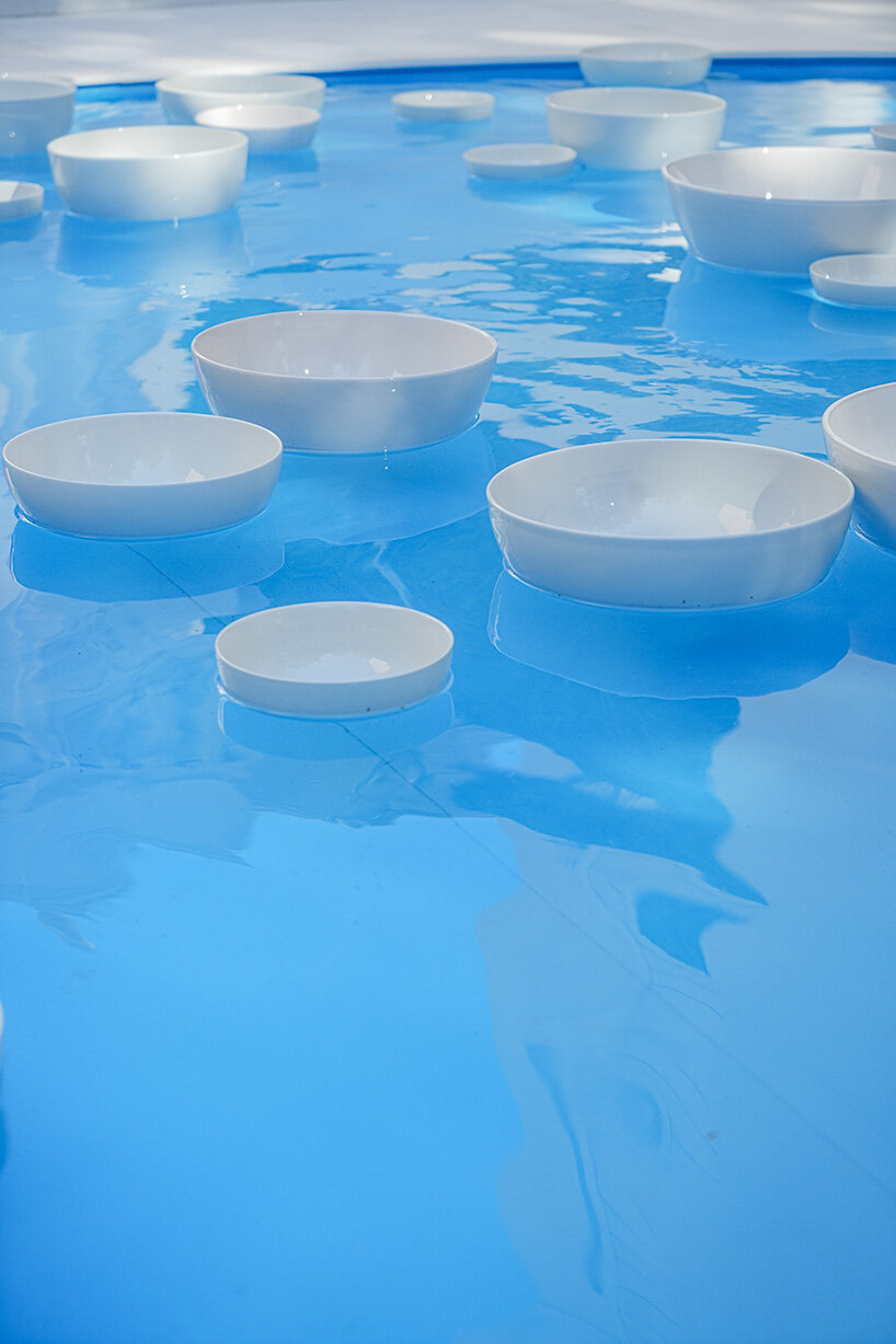 céleste boursier-mougenot brings his floating ceramic orchestra outdoors in athens - 9