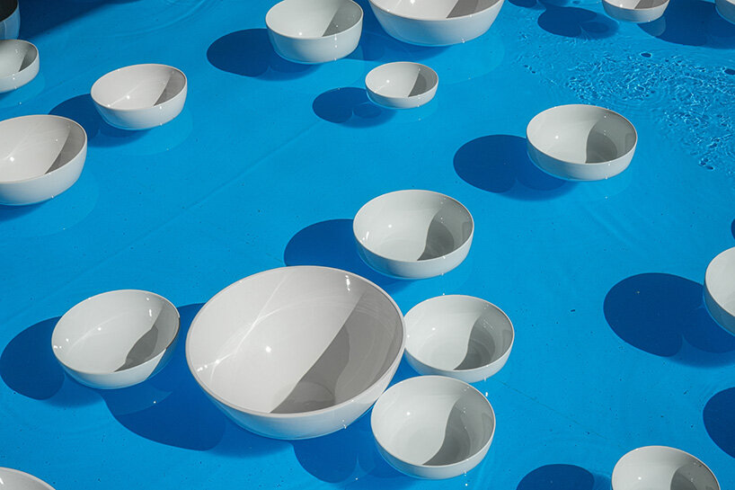 céleste boursier-mougenot brings his floating ceramic orchestra outdoors in athens - 7