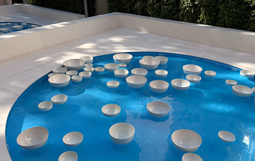 céleste boursier-mougenot brings his floating ceramic orchestra outdoors in athens - 4
