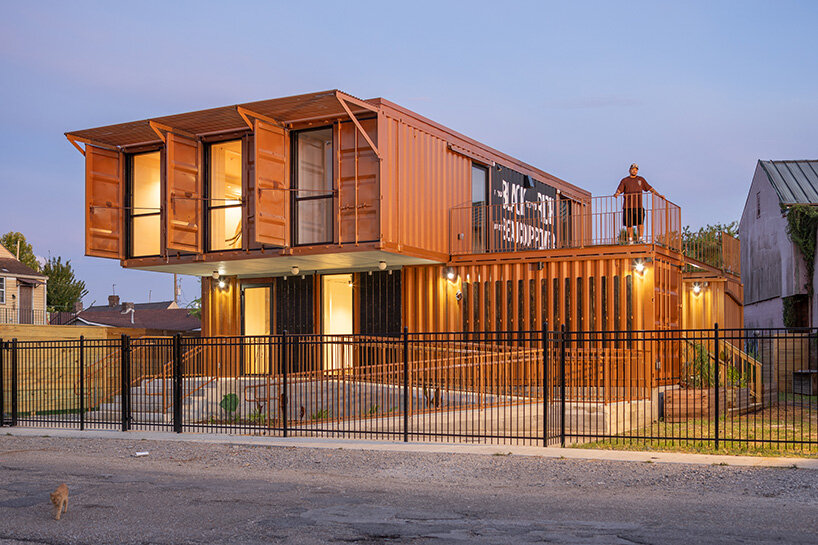 Steel Shipping Container Ramp black creative education gets a new home in new orleans