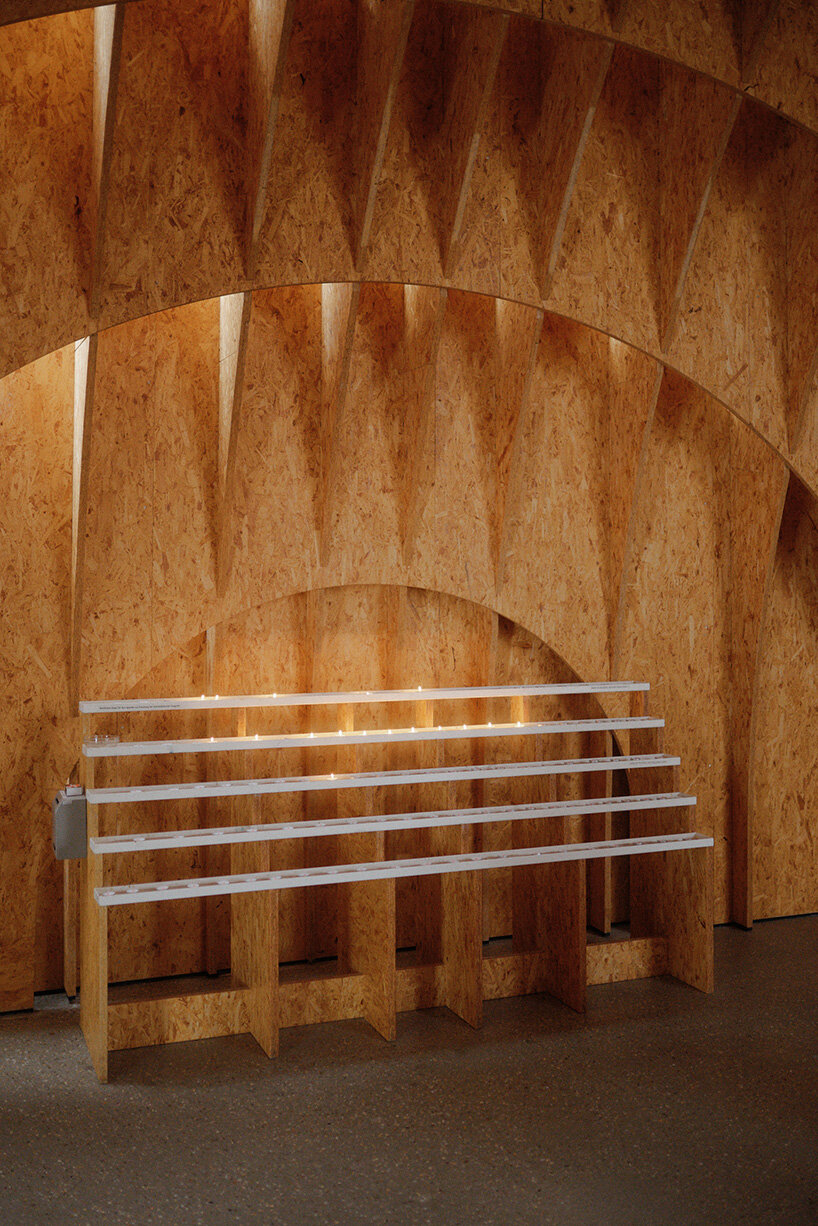 david altrath reveals the timber world inside germany's motorway chapel - 15