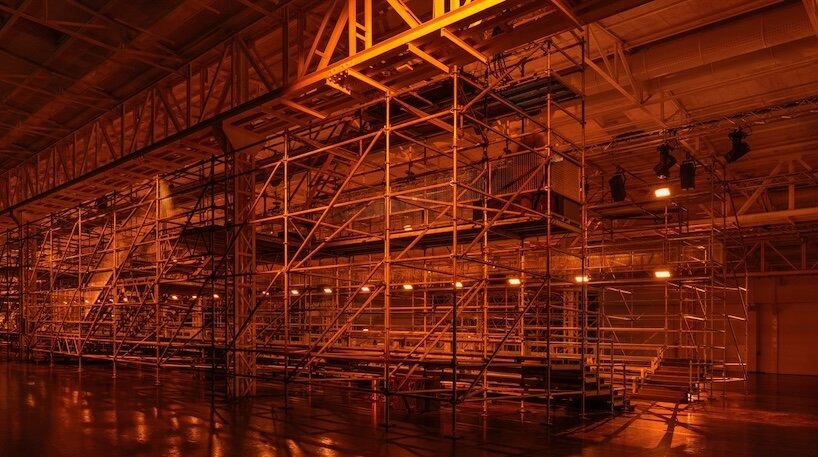 diesel uses scaffolding to build temporary club where the audience becomes part of the show - 3