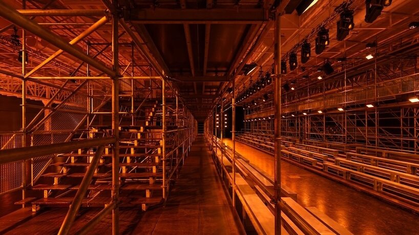 diesel uses scaffolding to build temporary club where the audience becomes part of the show - 4