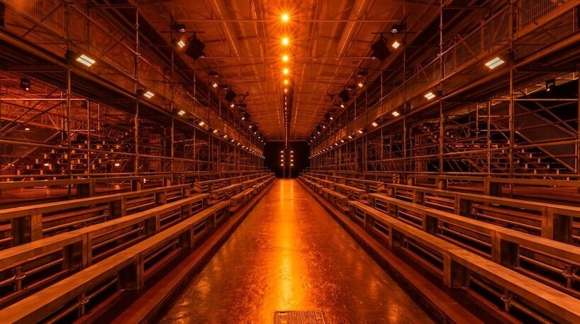 diesel uses scaffolding to build temporary club where the audience becomes part of the show - 1