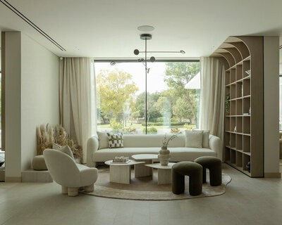 travertine, timber, and desert-toned textures shape groundeddesign’s villa limni in dubai