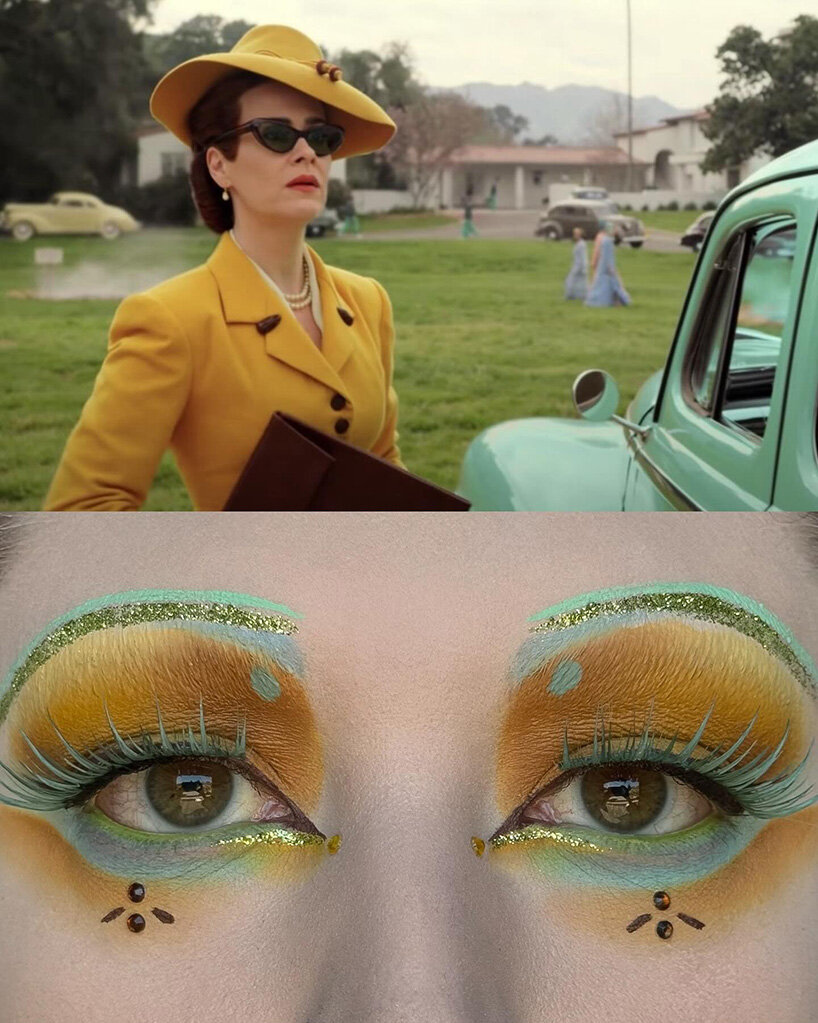 film stills leave the screen and become elaborate makeup compositions - 9