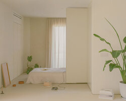 a series of joinery elements replaces walls in 1970s athens apartment renovation