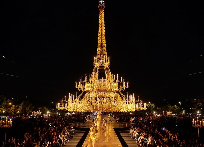 three monumental chandeliers recreate yves saint laurent’s historic paris ballroom at trocadéro - 1