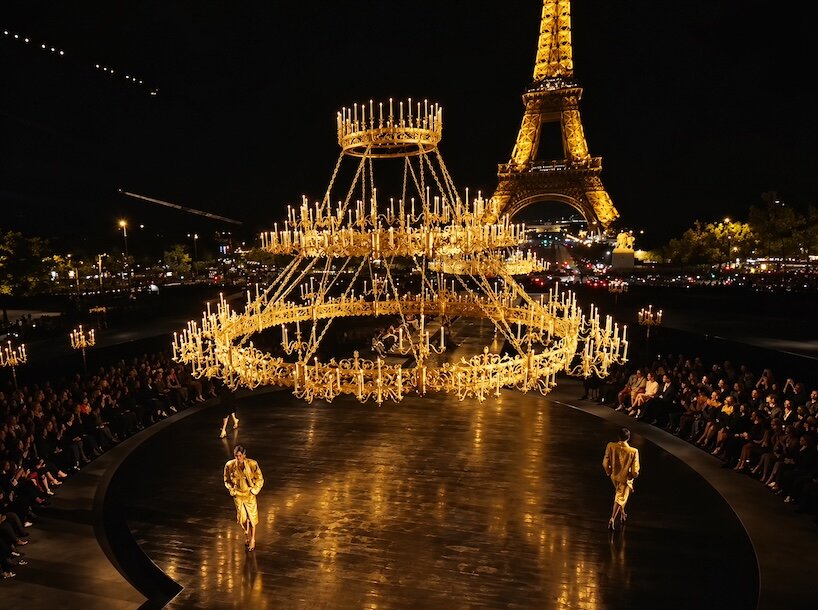 three monumental chandeliers recreate yves saint laurent’s historic paris ballroom at trocadéro - 3