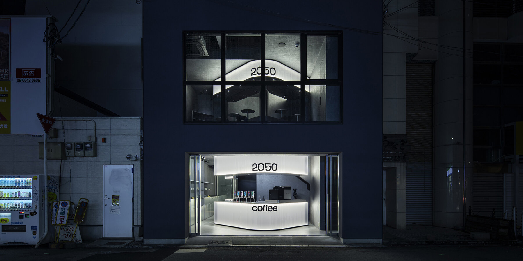 osaka-midosuji-2050-coffee-teki-design-angled-forms-illuminated-curves-designboom-1800-3