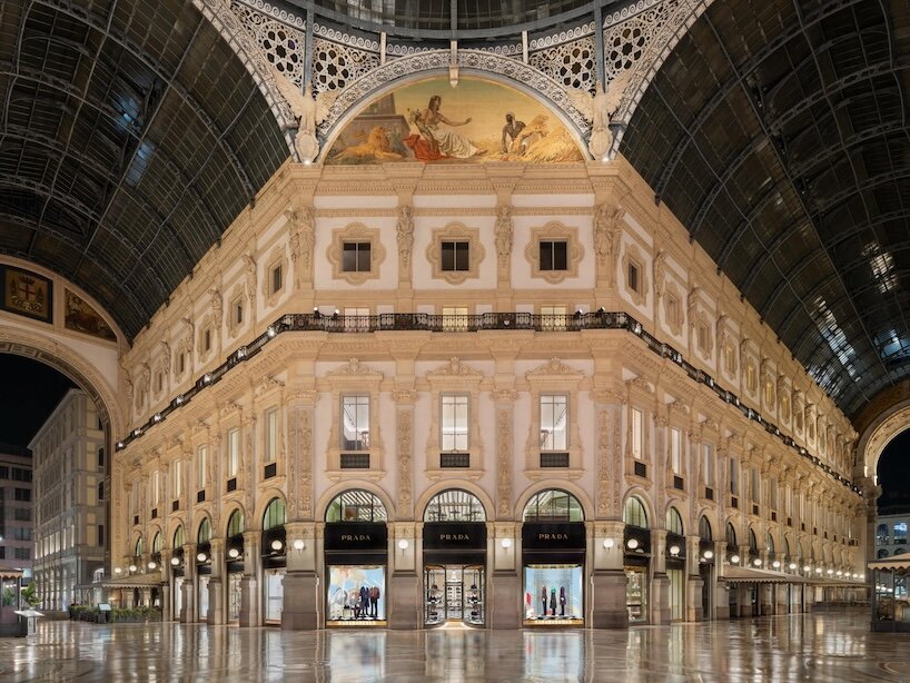 prada galleria unfolds across eight floors of fashion, art, history and pastry in milan - 2